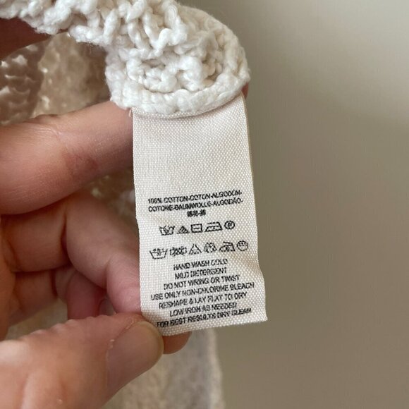 Free People Turtleneck Sleeveless Side Slits Casual Pullover Sweater White Small - Picture 8 of 8